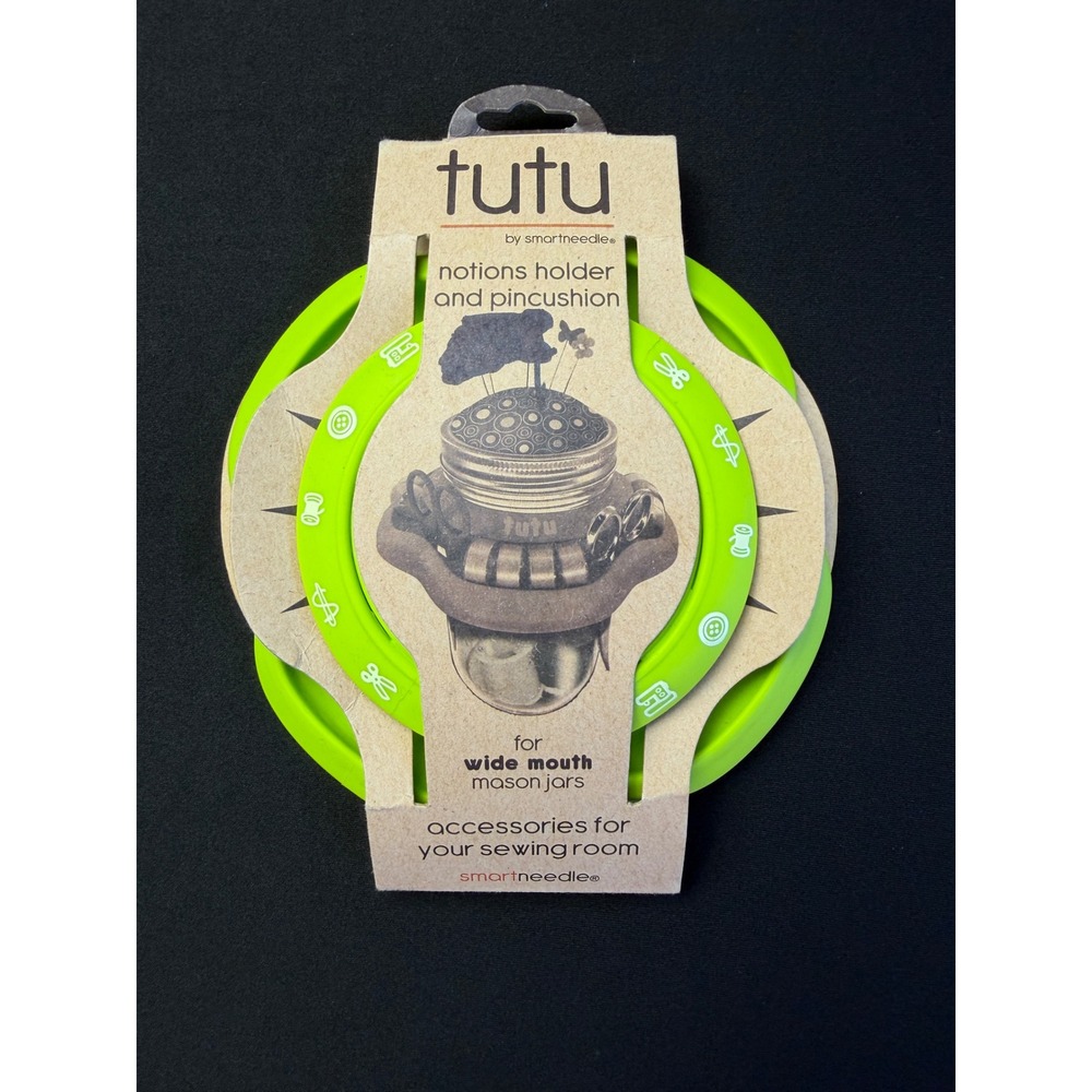 Smartneedle Tutu Notions Holder Pincushion Wide Mouth Mason Jar Sewing Caddy‎